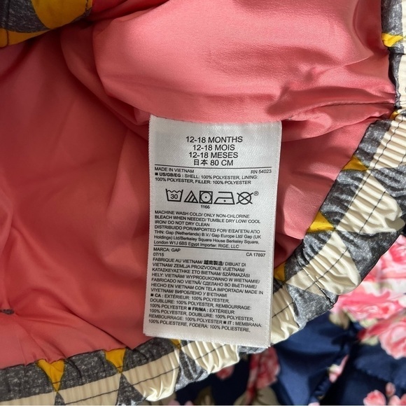 BABY GIRL Puffer Printed Jacket and Vest Set - Picture 8 of 8